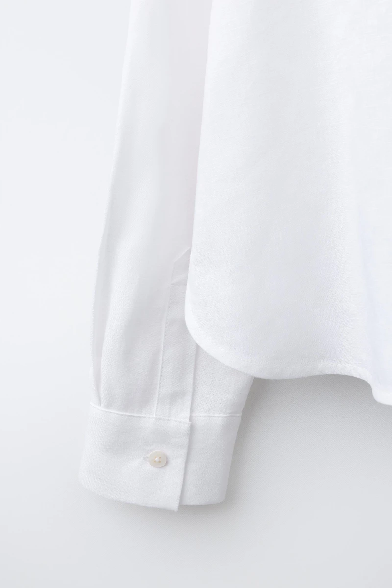 CHEMISE UNIE AVEC LIN