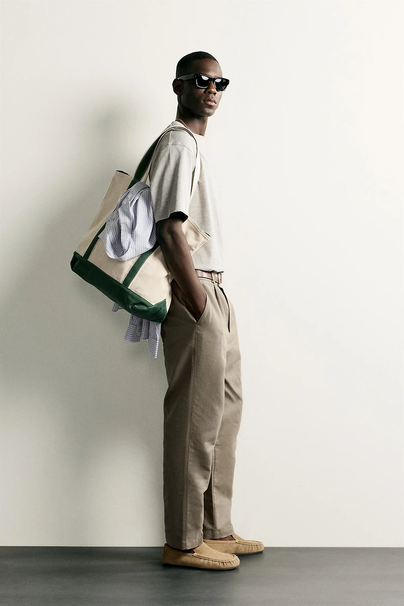 PANTALON COUPE DÉCONTRACTÉE COTON ET LIN