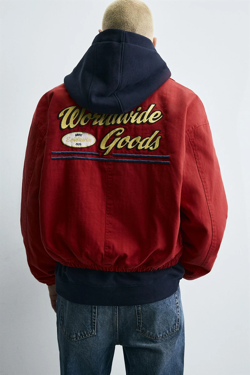 VESTE COUPE BOXY BRODÉE