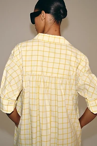 ZW COLLECTION CHECKED SHIRT DRESS
