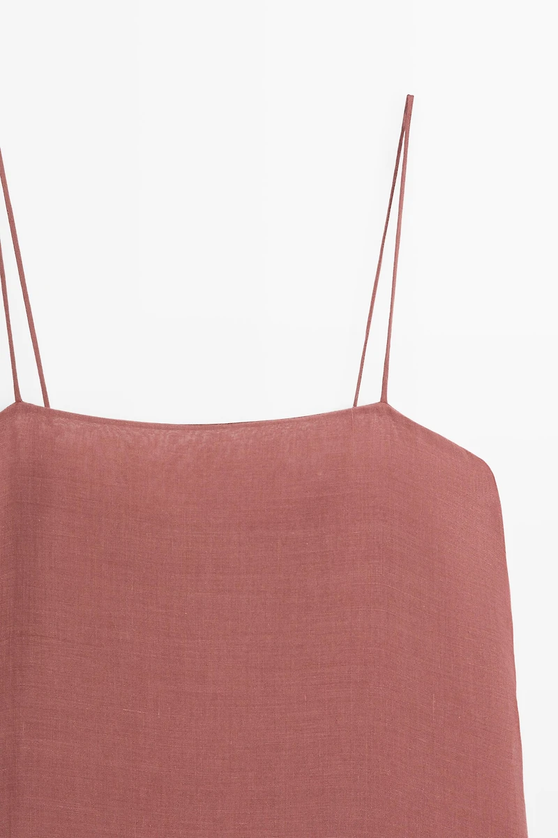 Robe midi fluide superposée