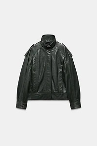 LEATHER BOMBER JACKET ZW COLLECTION LIMITED EDITION
