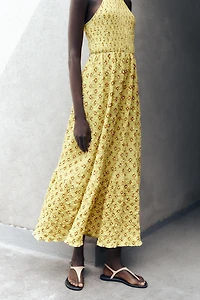 PRINTED MIDI DRESS