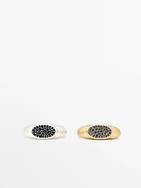 Rhinestone ring set