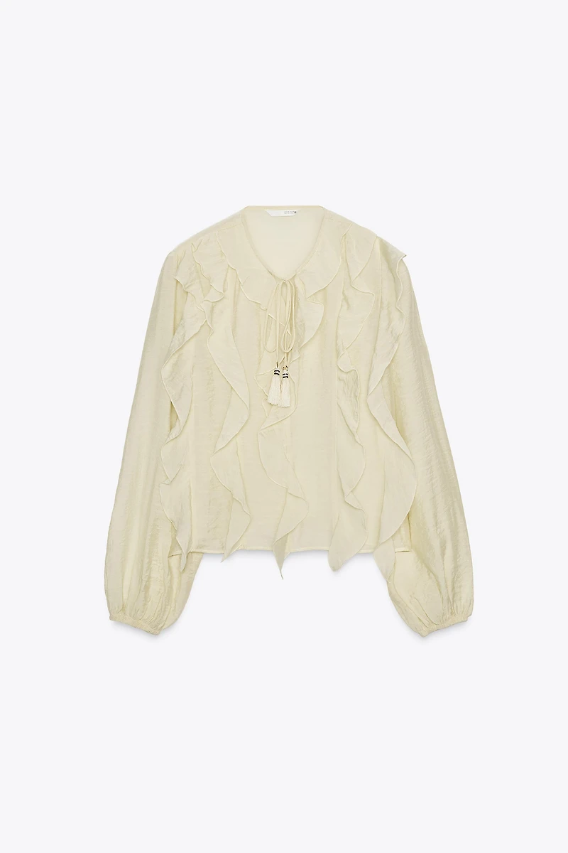 BLOUSE ROMANTIQUE À VOLANTS
