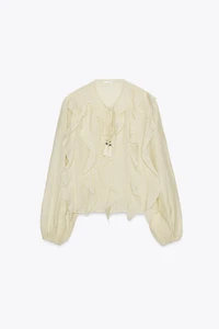 BLOUSE ROMANTIQUE À VOLANTS