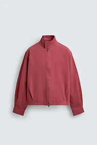 WASHED COTTON REGULAR FIT JACKET