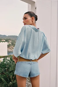 CHEMISE À RAYURES ET NŒUD