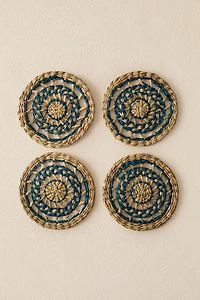 LOT DESSOUS DE VERRE ALGUES (LOT DE 4)