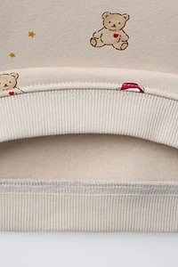 BEAR PRINT SWEATSHIRT AND JOGGER SET