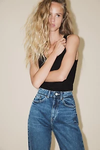 HIGH-WAISTED TRF MOM FIT JEANS