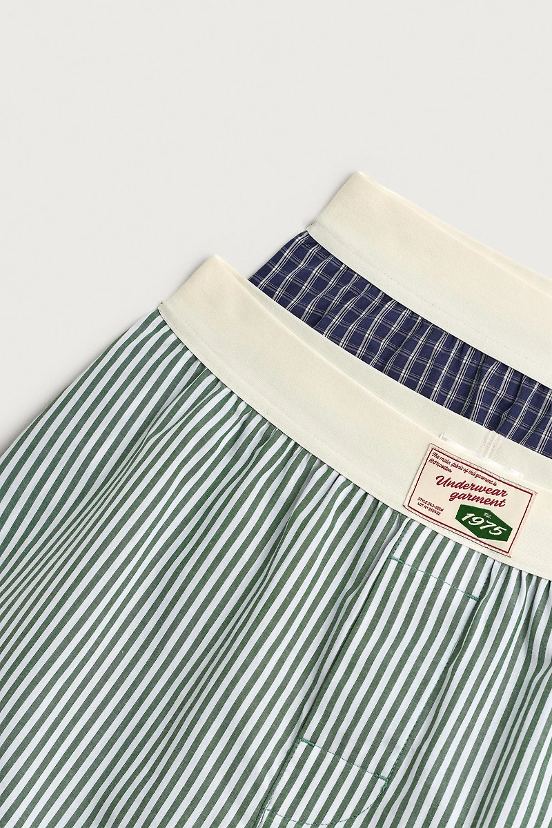 TWO-PACK OF COMBINED POPLIN BOXERS