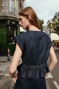 LACE DENIM SHIRT