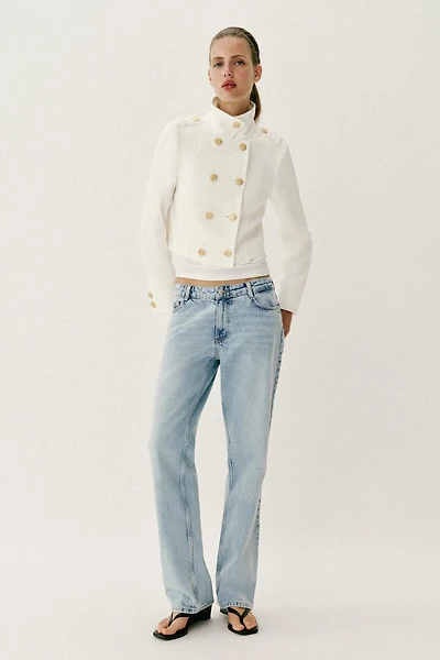 GOLD BUTTON WRAP JACKET