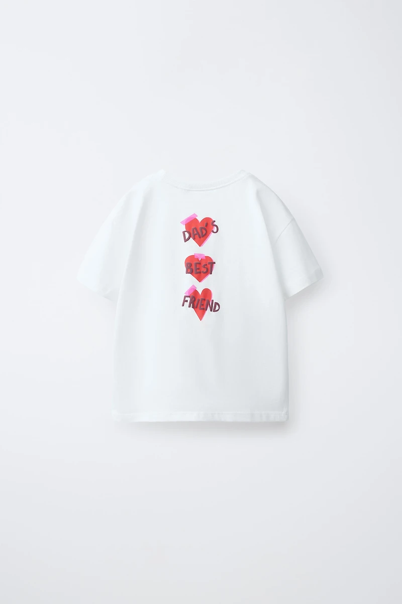 DAD EMBOSSED PRINT T-SHIRT