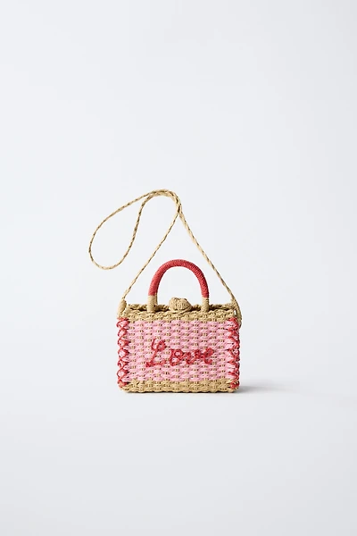 SAC BANDOULIÈRE EFFET RAFIA