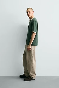 EMBROIDERED VERTICAL JACQUARD POLO