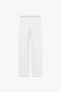 PANTALON DROIT TAILLE COMBINÉE