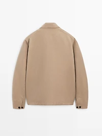 Linen blend jacket with pocket details
