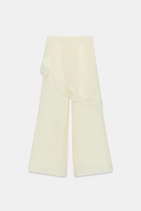 WIDE LEG PAREO PANTS WITH LACE