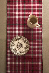 CHRISTMAS CHECK TABLE RUNNER