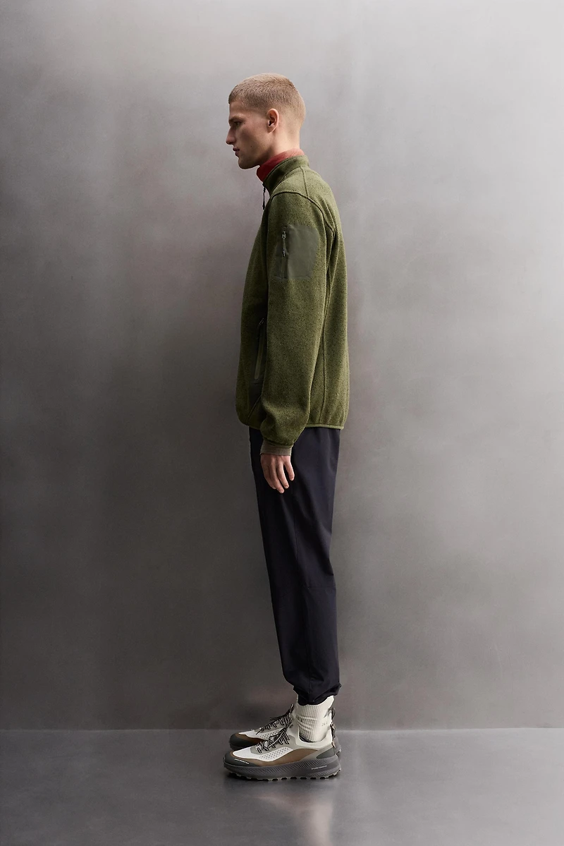 COMBINATION FLEECE CARDIGAN