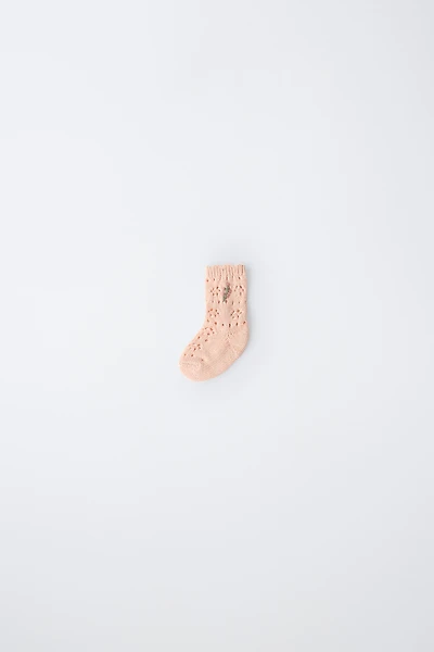 EMBROIDERED EYELET SOCKS