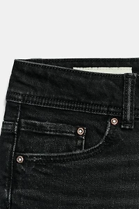 TRF LOW-RISE DENIM MINI SHORTS
