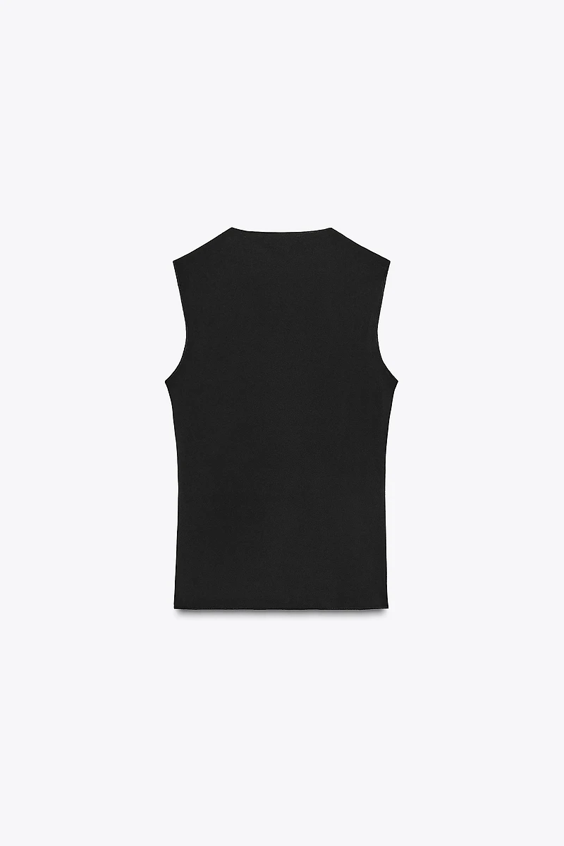 STRETCH TOP WITH METALLIC THREAD