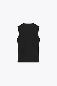 STRETCH TOP WITH METALLIC THREAD