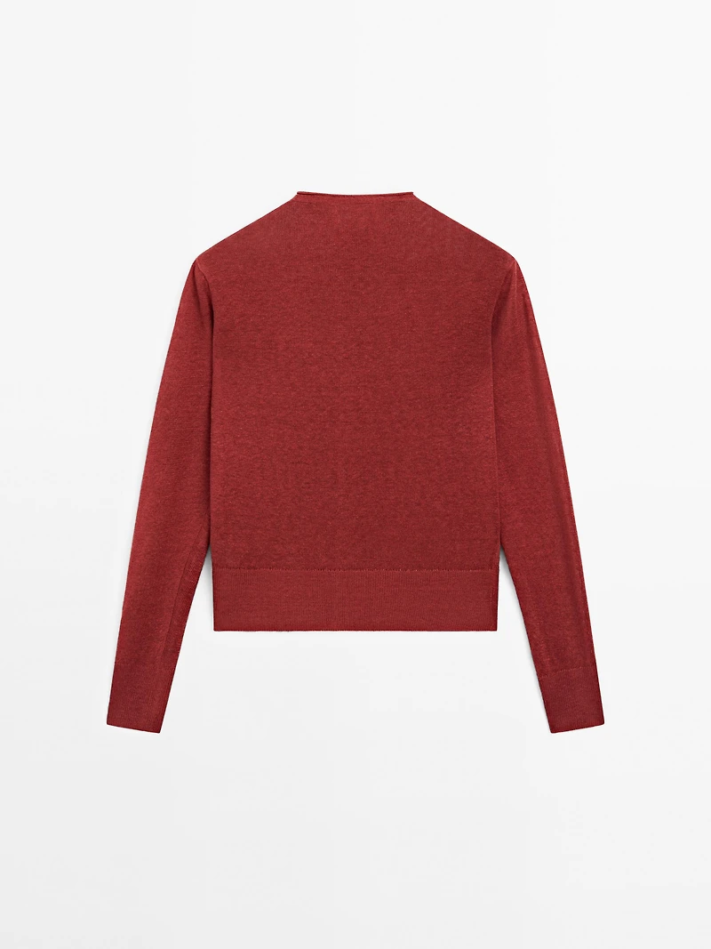 100% linen long sleeve cardigan