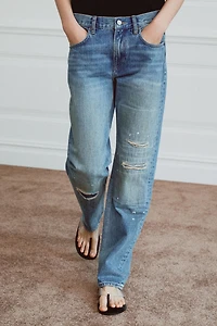 JEAN ZW COLLECTION DROIT TAILLE MOYENNE DÉCHIRÉ
