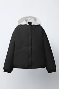 HOODED QUILTED JACKET