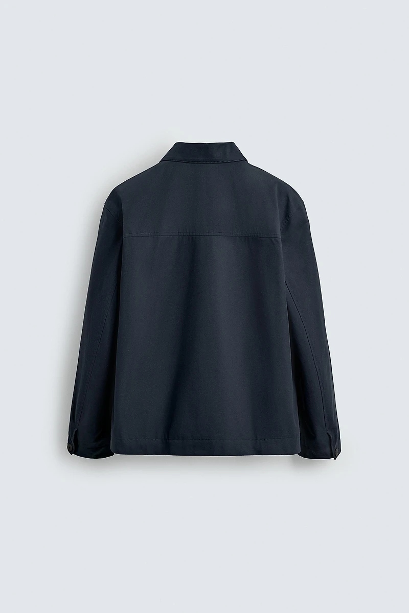 STRUCTURED TWILL POCKET OVERSHIRT