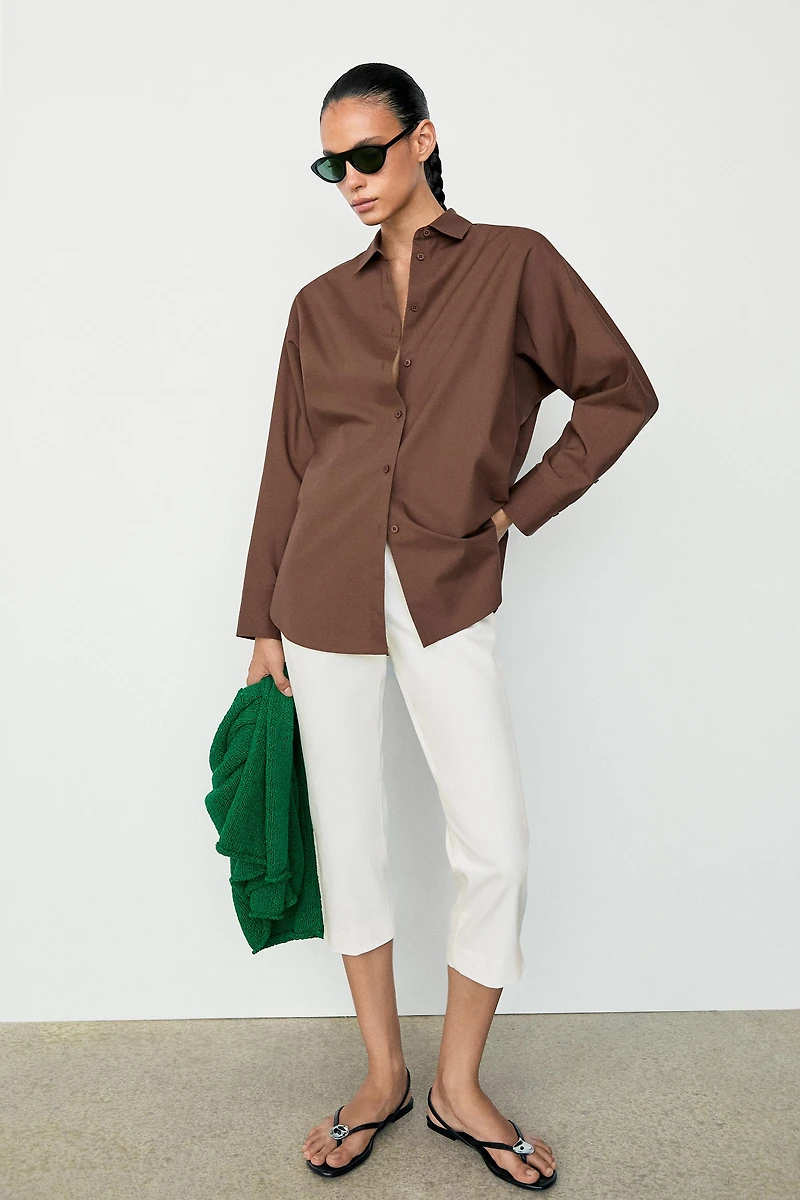 Cotton poplin shirt