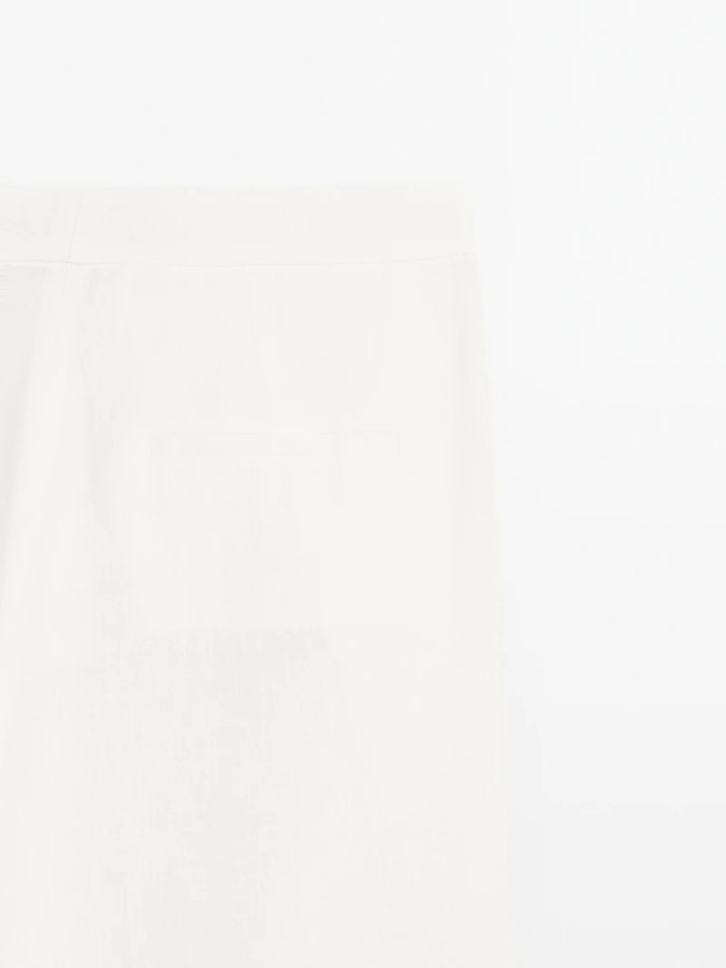 100% linen darted suit trousers