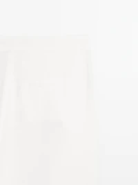 100% linen darted suit trousers