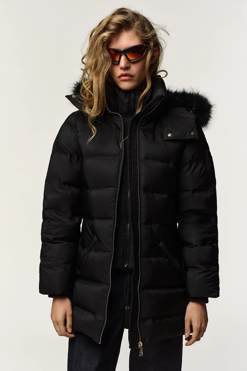 WATER REPELLENT WINDPROOF HOODED DOWN JACKET