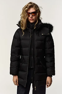 WATER REPELLENT WINDPROOF HOODED DOWN JACKET