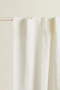 HIGH OPACITY WHITE LINEN CURTAIN