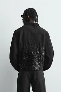 CROPPED SEQUIN JACKET
