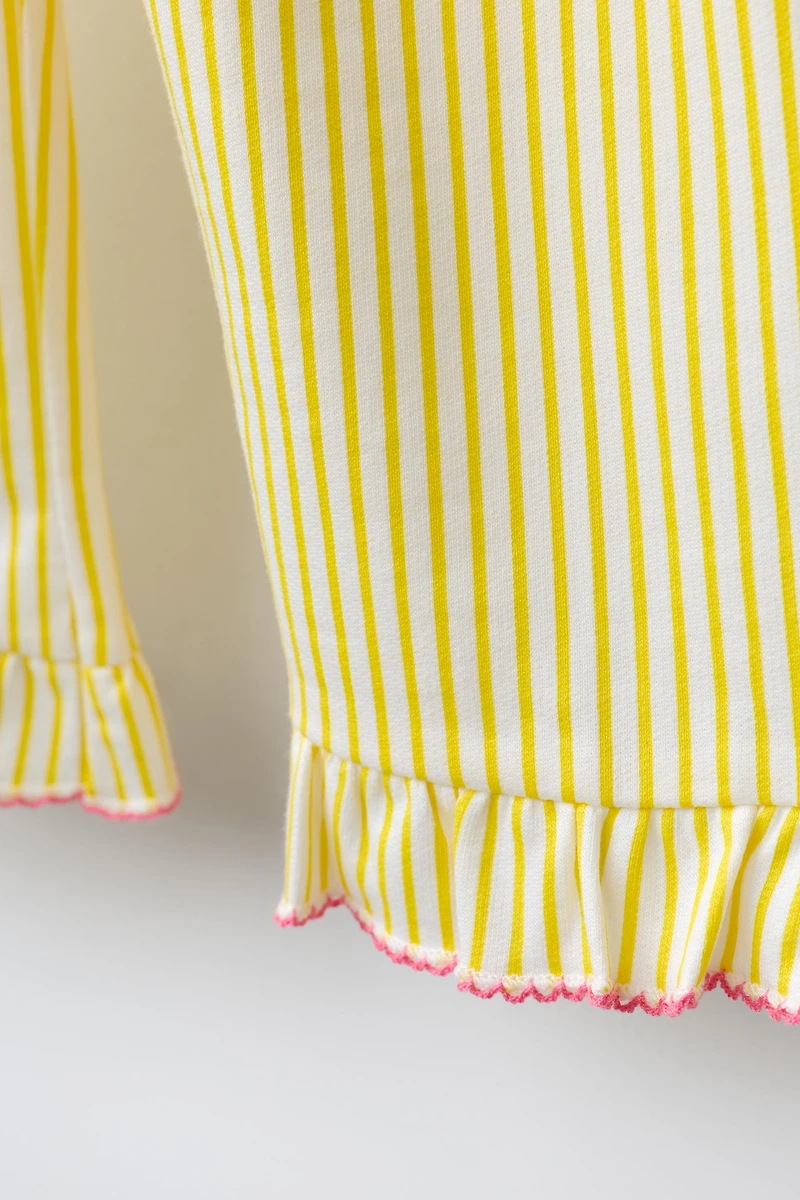 PANTALON À RAYURES EN CONTRASTE