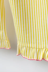 PANTALON À RAYURES EN CONTRASTE