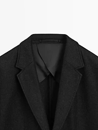 Wool blend suit blazer