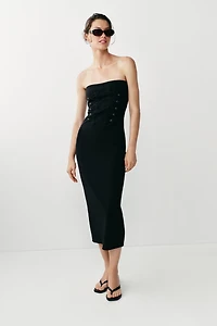 STRETCH FIREMAN CLASP DRESS