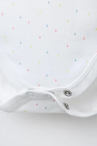 FIVE-PACK OF DROPLET AND STRIPE BODYSUITS