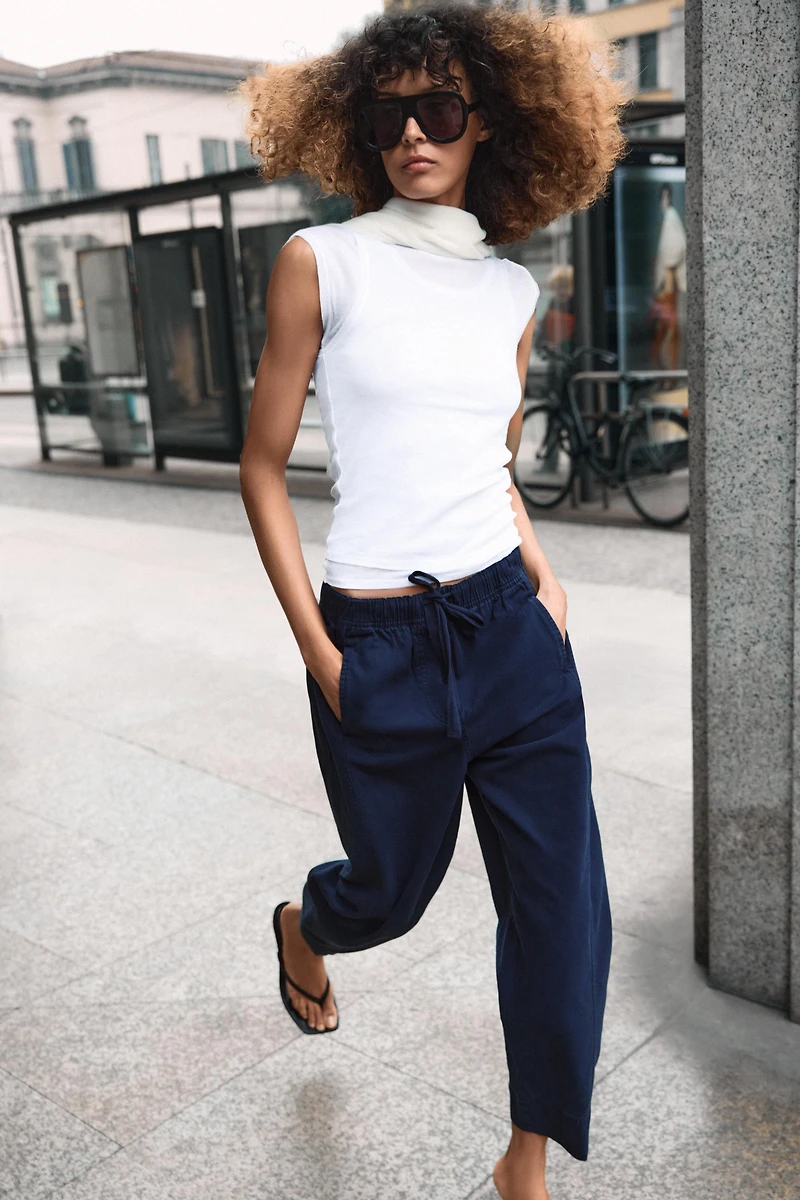 ELASTIC WAIST PANTS