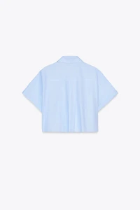 CHEMISE COURTE EN POPELINE