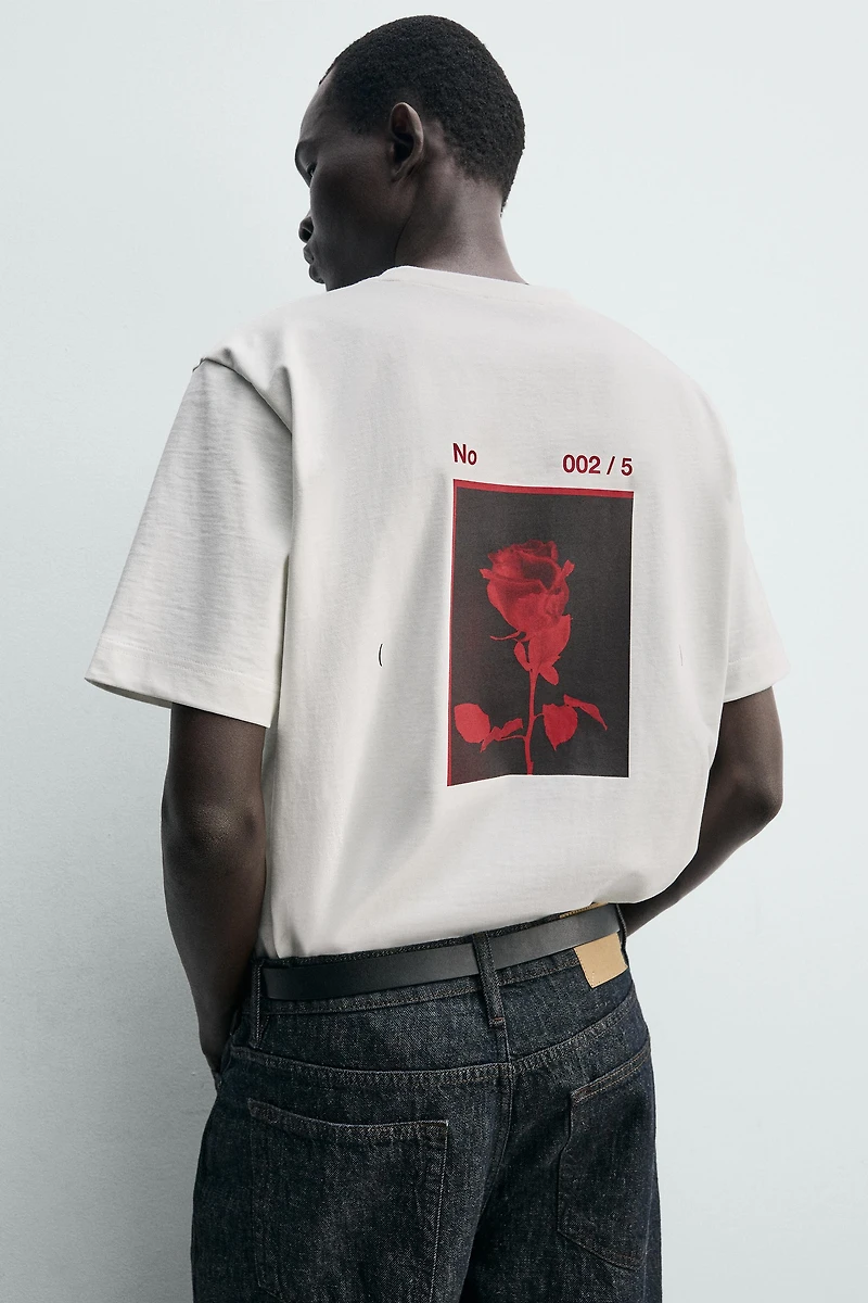 T-SHIRT À IMPRIMÉ FLEURI