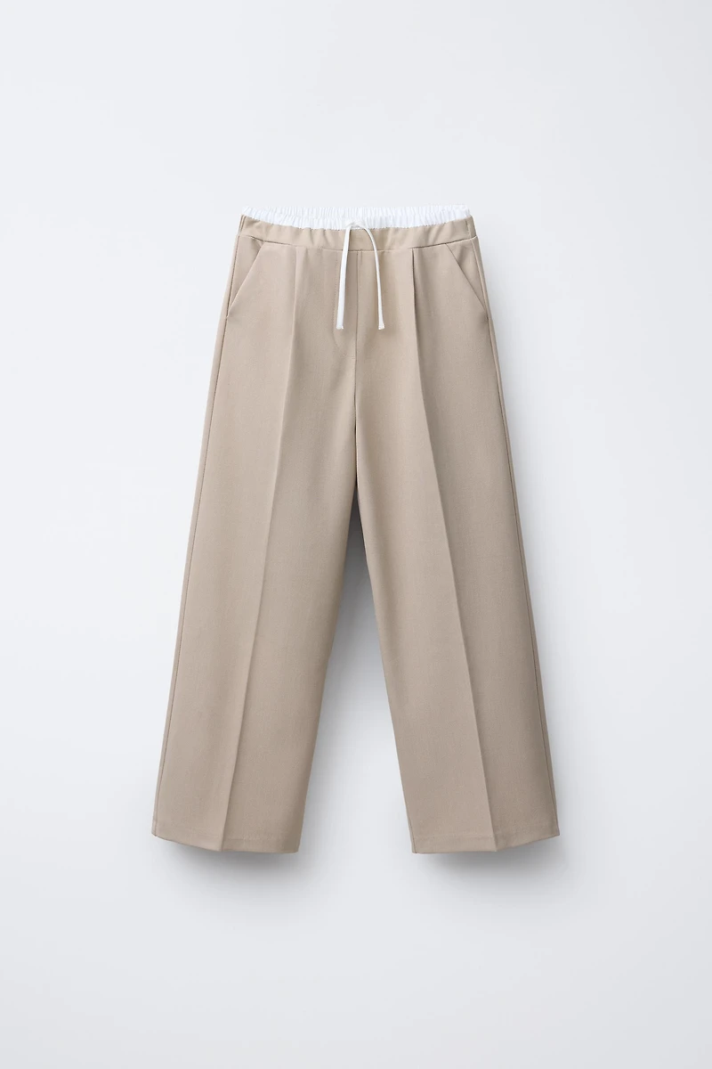 PANTALON WIDE LEG TAILLE DOUBLE